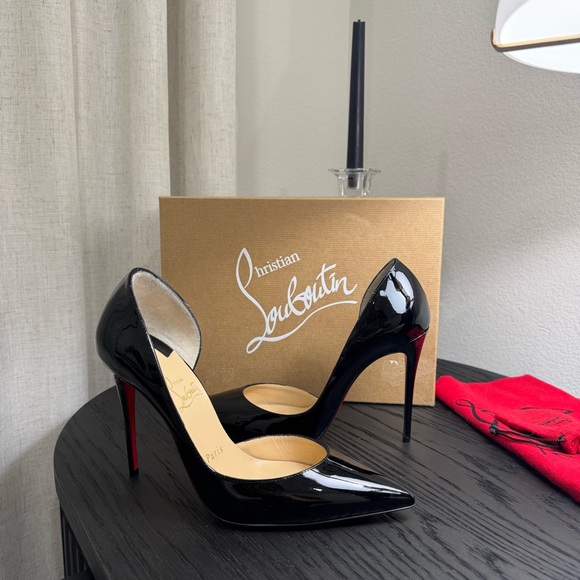 Christian Louboutin Iriza 100 Patent Black 37.5 - Picture 3 of 9